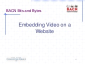 Embedding video